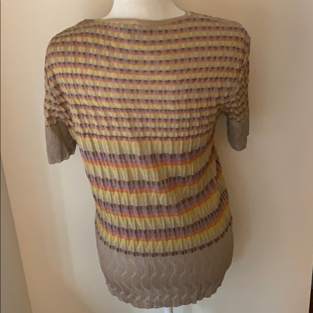 Missoni tan knit short sleeved striped top - Picture 13 of 16